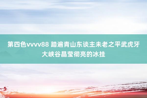 第四色vvvv88 踏遍青山东谈主未老之平武虎牙大峡谷晶莹彻亮的冰挂