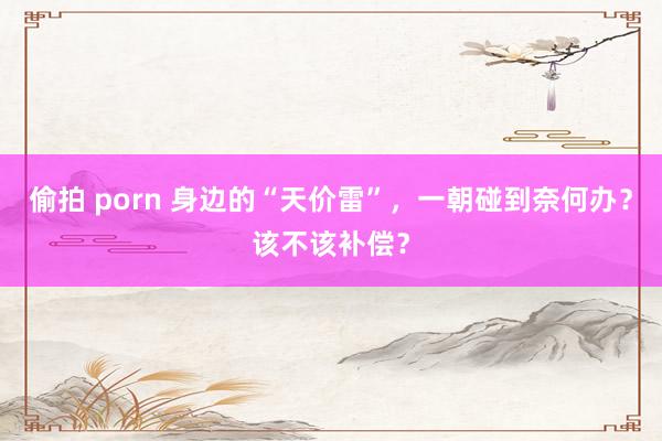 偷拍 porn 身边的“天价雷”，一朝碰到奈何办？该不该补偿？