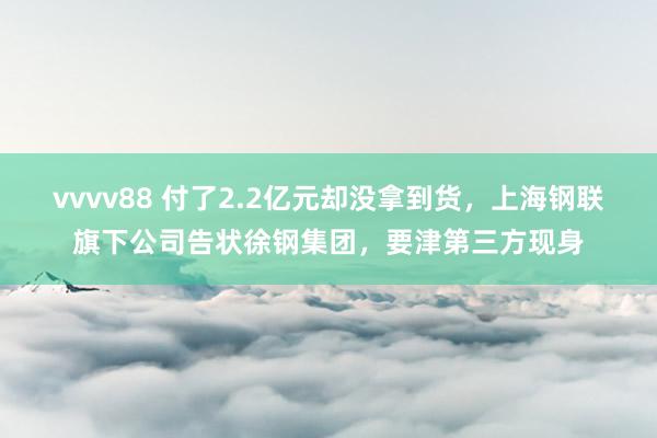 vvvv88 付了2.2亿元却没拿到货，上海钢联旗下公司告状徐钢集团，要津第三方现身