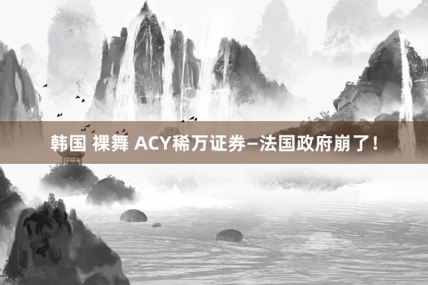 韩国 裸舞 ACY稀万证券—法国政府崩了！