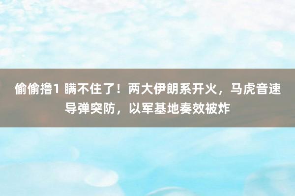 偷偷撸1 瞒不住了！两大伊朗系开火，马虎音速导弹突防，以军基地奏效被炸