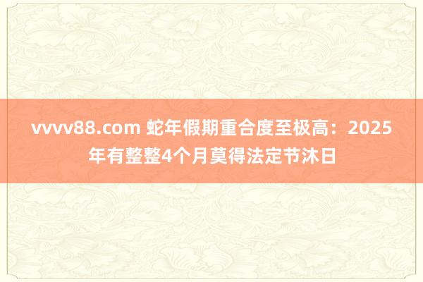 vvvv88.com 蛇年假期重合度至极高：2025年有整整4个月莫得法定节沐日