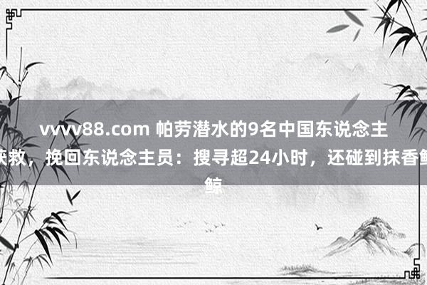 vvvv88.com 帕劳潜水的9名中国东说念主获救，挽回东说念主员：搜寻超24小时，还碰到抹香鲸