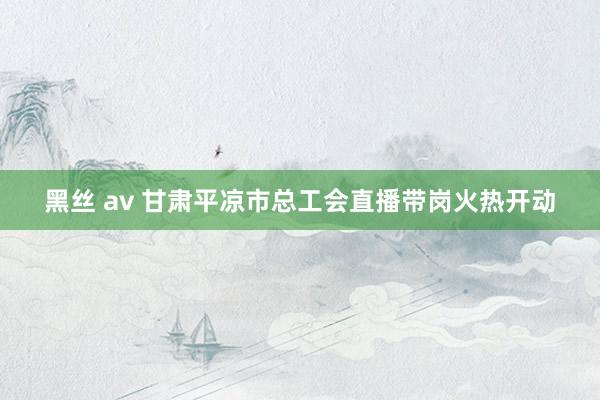 黑丝 av 甘肃平凉市总工会直播带岗火热开动