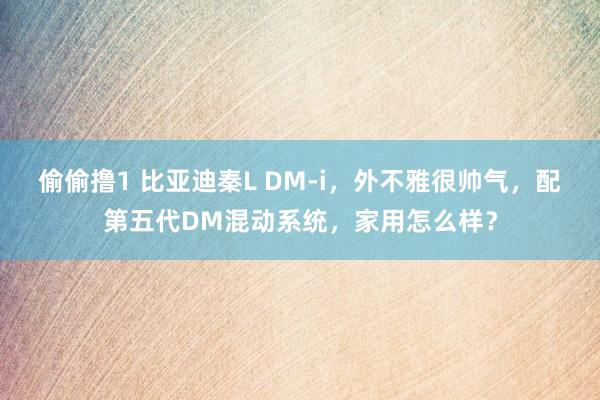 偷偷撸1 比亚迪秦L DM-i，外不雅很帅气，配第五代DM混动系统，家用怎么样？