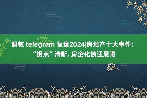 调教 telegram 复盘2024|房地产十大事件: “拐点”清晰, 房企化债迎晨曦