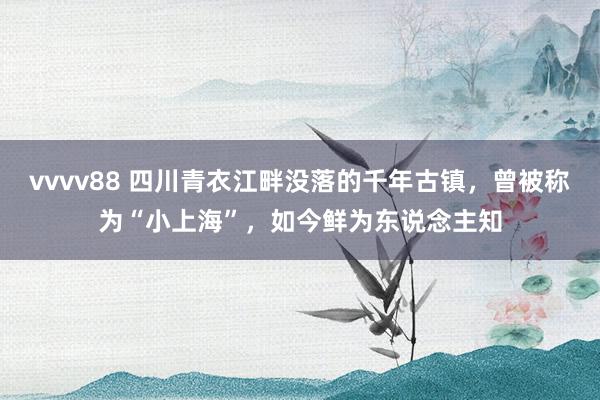 vvvv88 四川青衣江畔没落的千年古镇，曾被称为“小上海”，如今鲜为东说念主知