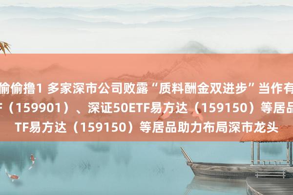 偷偷撸1 多家深市公司败露“质料酬金双进步”当作有盘算，深证100ETF（159901）、深证50ETF易方达（159150）等居品助力布局深市龙头