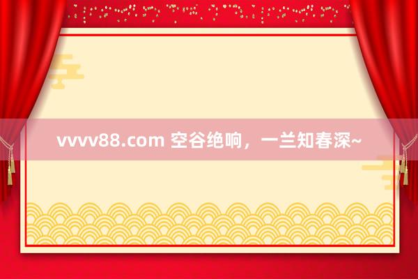 vvvv88.com 空谷绝响，一兰知春深~