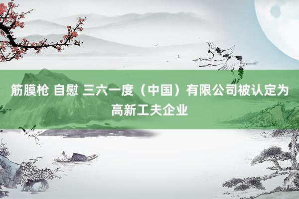 筋膜枪 自慰 三六一度（中国）有限公司被认定为高新工夫企业