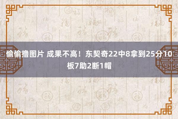 偷偷撸图片 成果不高！东契奇22中8拿到25分10板7助2断1帽