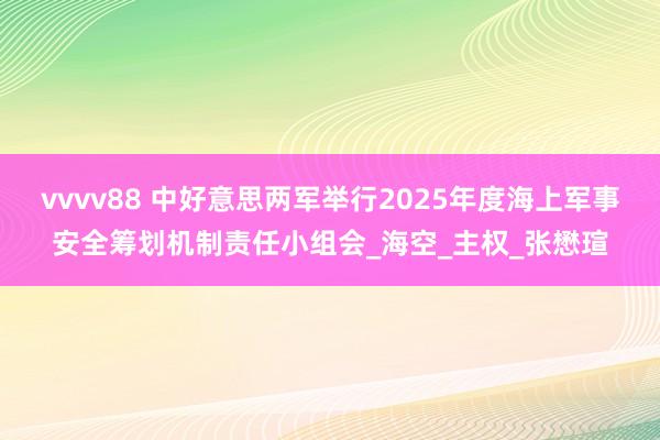 vvvv88 中好意思两军举行2025年度海上军事安全筹划机制责任小组会_海空_主权_张懋瑄