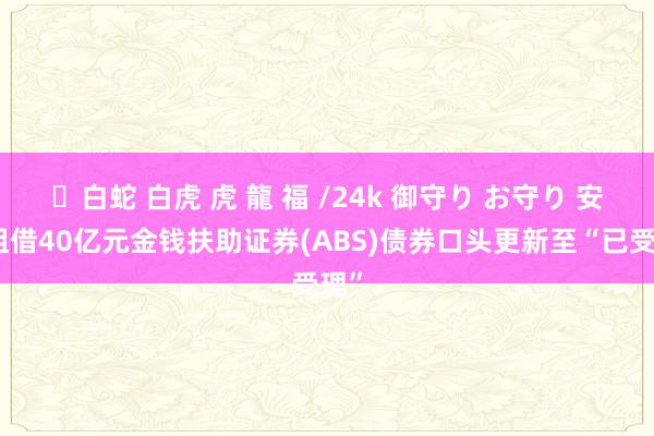 ✨白蛇 白虎 虎 龍 福 /24k 御守り お守り 安吉租借40亿元金钱扶助证券(ABS)债券口头更新至“已受理”