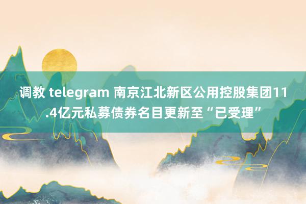 调教 telegram 南京江北新区公用控股集团11.4亿元私募债券名目更新至“已受理”
