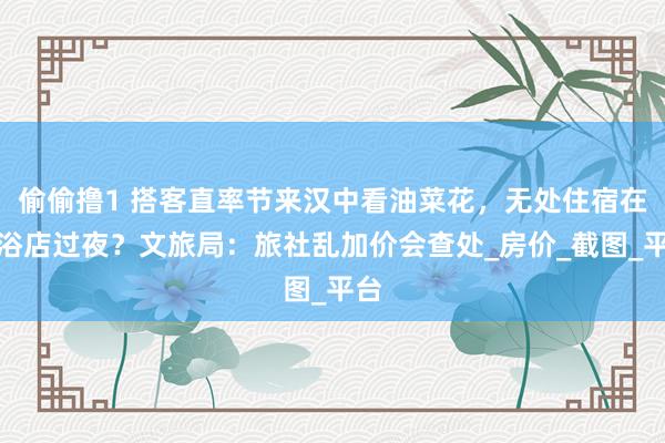 偷偷撸1 搭客直率节来汉中看油菜花，无处住宿在足浴店过夜？文旅局：旅社乱加价会查处_房价_截图_平台