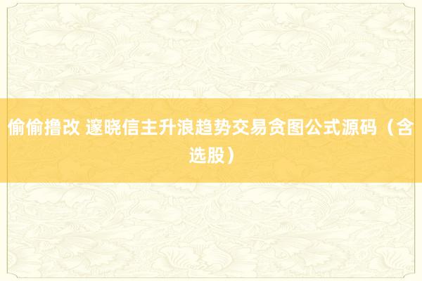 偷偷撸改 邃晓信主升浪趋势交易贪图公式源码（含选股）