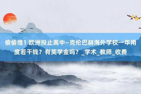 偷偷撸1 欧洲投止高中—克伦巴赫海外学校一年用度若干钱？有奖学金吗？_学术_教师_收费