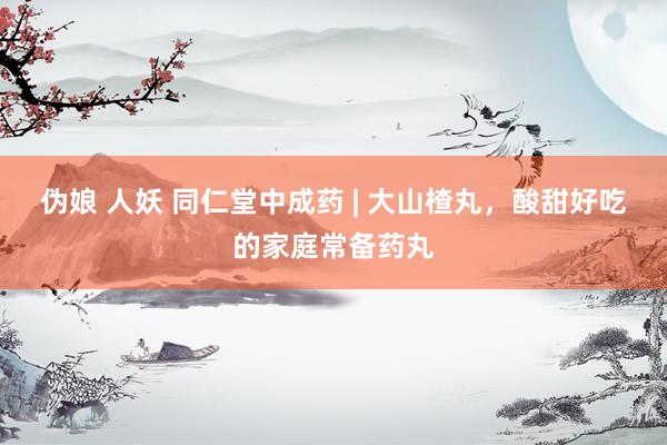 伪娘 人妖 同仁堂中成药 | 大山楂丸，酸甜好吃的家庭常备药丸