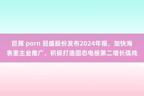 巨屌 porn 冠盛股份发布2024年报，加快海表里主业推广，积极打造固态电板第二增长弧线