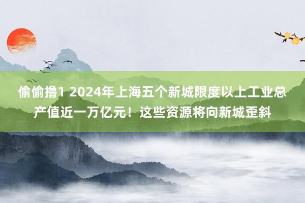 偷偷撸1 2024年上海五个新城限度以上工业总产值近一万亿元！这些资源将向新城歪斜