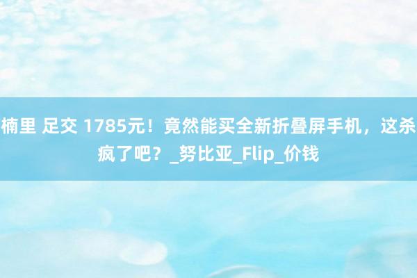 楠里 足交 1785元！竟然能买全新折叠屏手机，这杀疯了吧？_努比亚_Flip_价钱