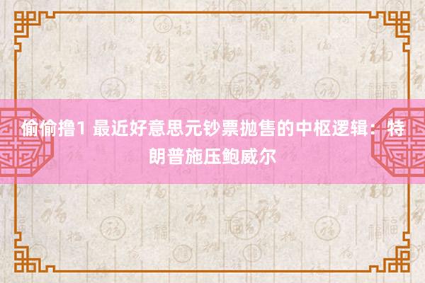 偷偷撸1 最近好意思元钞票抛售的中枢逻辑：特朗普施压鲍威尔