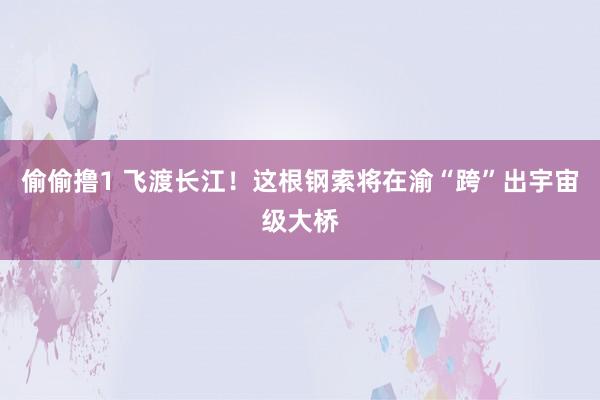 偷偷撸1 飞渡长江！这根钢索将在渝“跨”出宇宙级大桥