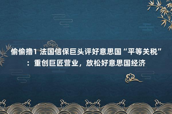 偷偷撸1 法国信保巨头评好意思国“平等关税”：重创巨匠营业，放松好意思国经济
