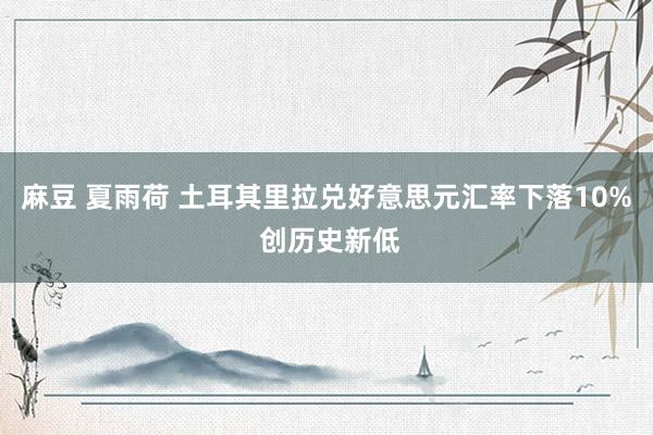 麻豆 夏雨荷 土耳其里拉兑好意思元汇率下落10% 创历史新低