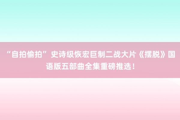 “自拍偷拍” 史诗级恢宏巨制二战大片《摆脱》国语版五部曲全集重磅推选！